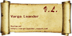 Varga Leander névjegykártya